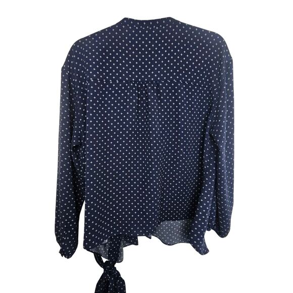 J. Crew Womens Foulard Floral Wrap Top Size L Classic Preppy Drapey Old Money - Picture 10 of 10